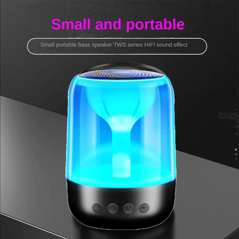 Portable Bluetooth Speaker with Colorful Lights