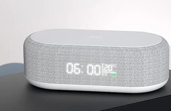 Amazon Desktop Clock Alarm with Wireless Charger & Lamp