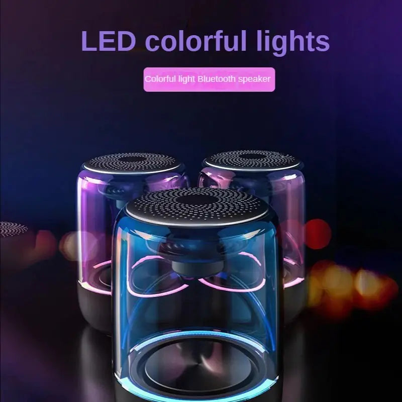 Portable Bluetooth Speaker with Colorful Lights